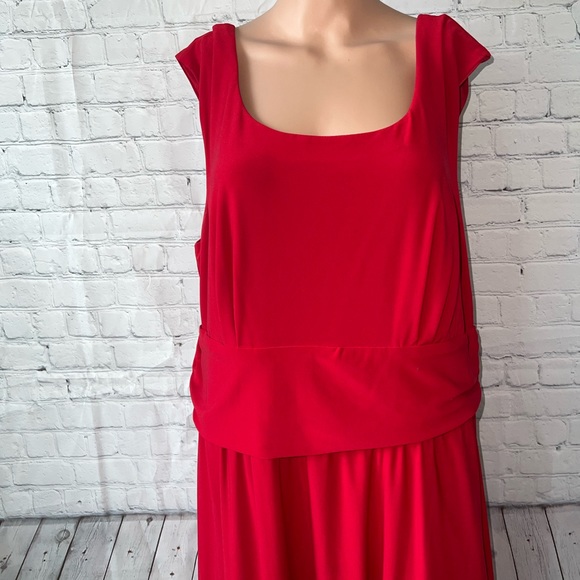 coldwater creek dark red sleeveless long dress size 24 - Picture 2 of 10